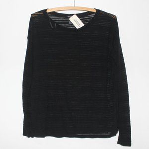 🖤 NEW Forever 21 Long Sleeve Black Blouse Size Small